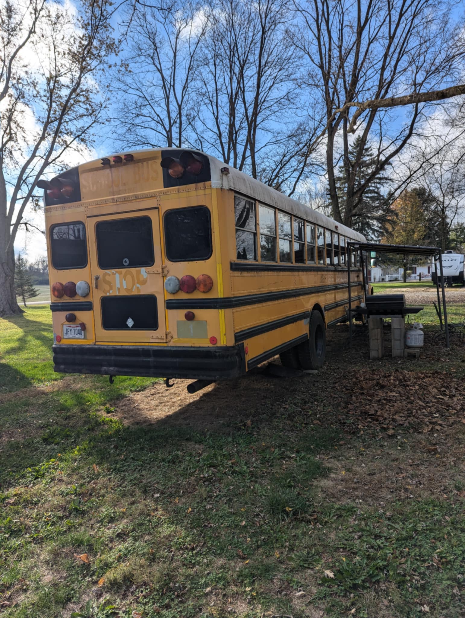 Turnkey Skoolie with Full Bathroom + Office Setup!